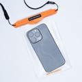 Palm Fidlock Waterproof Phone Case with a phone inside