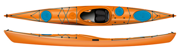 Design Kayaks Awesome Sea Kayak in Orange