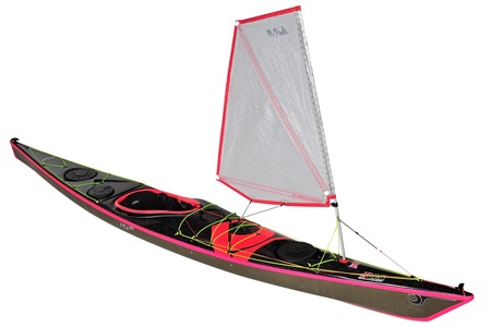 P&H Aries 155 Sea Kayak with Sail System in Expedition Construction