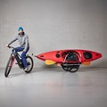 Reacha Sport Bike Trailer carrying a kayak