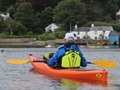 Paddling the Dagger Stratos 12.5 Kayak in the River Fal in Cornwall